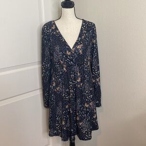 Stitch & Pine Floral Faux Wrap Dress